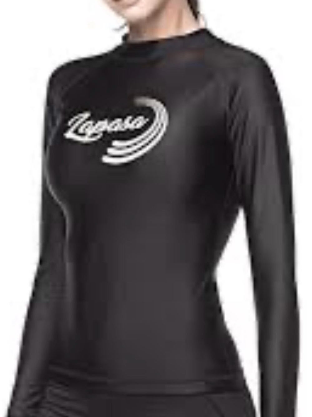 👙 Lapasa Women's Long Sleeve Rash
Guard Swim Shirt (Model L27).L/XL